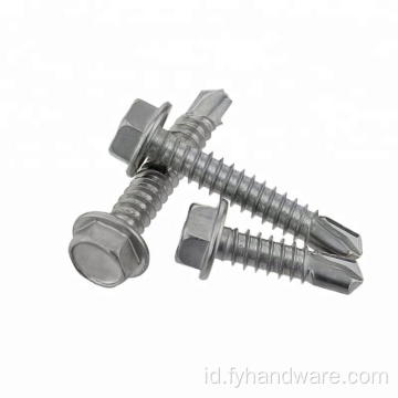 Stainless Steel 410 Drilling Screws Hex Flange Head